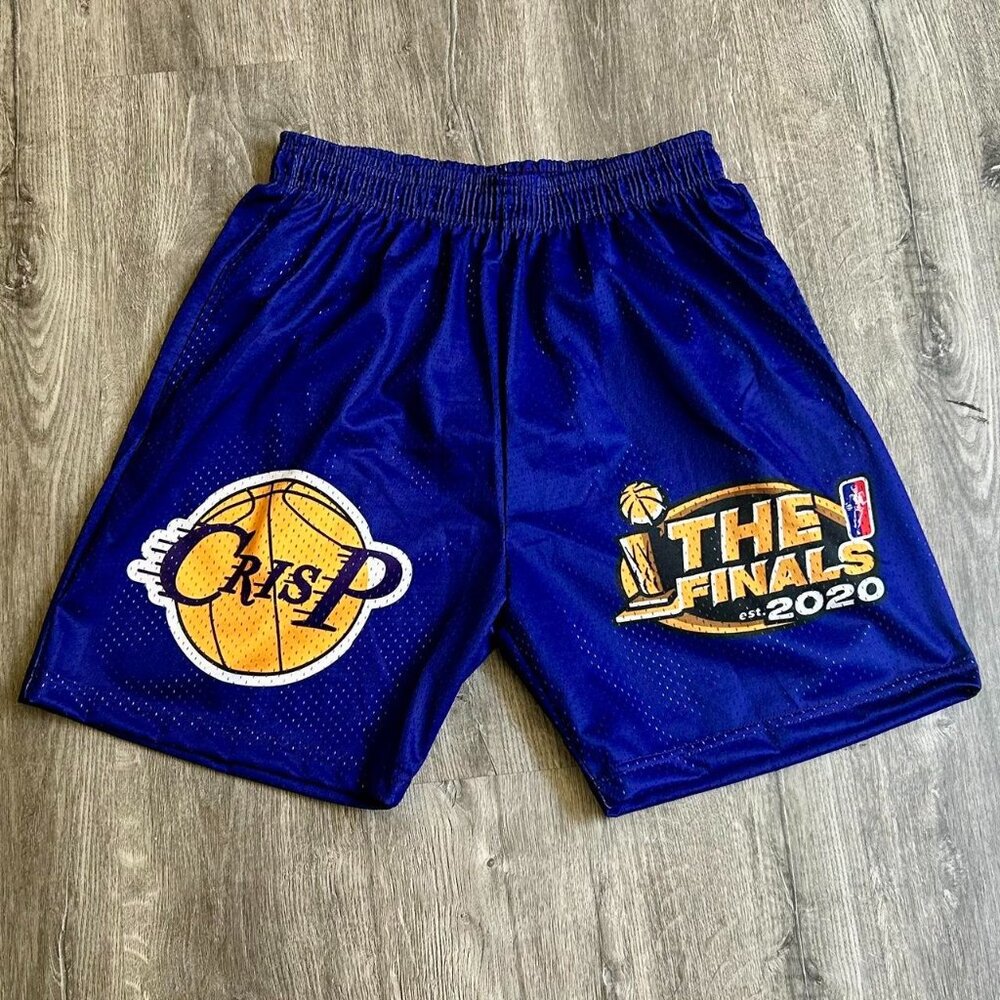 CrisP Los Angeles Lakers Basketball Shorts 2020 Finals Men's Size XL Purple